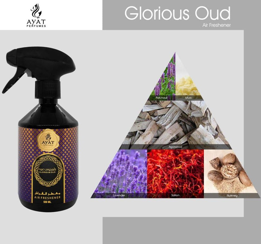Vaporisateurs GLORIOUS OUD 500ml de Ayat Perfumes