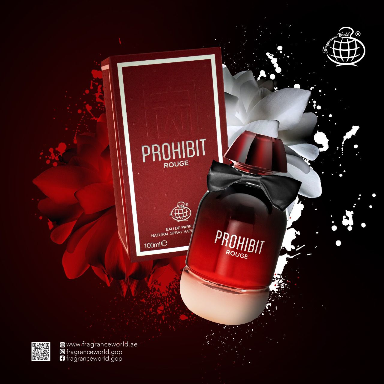 Prohibit Rouge By Fragrance World 100ml