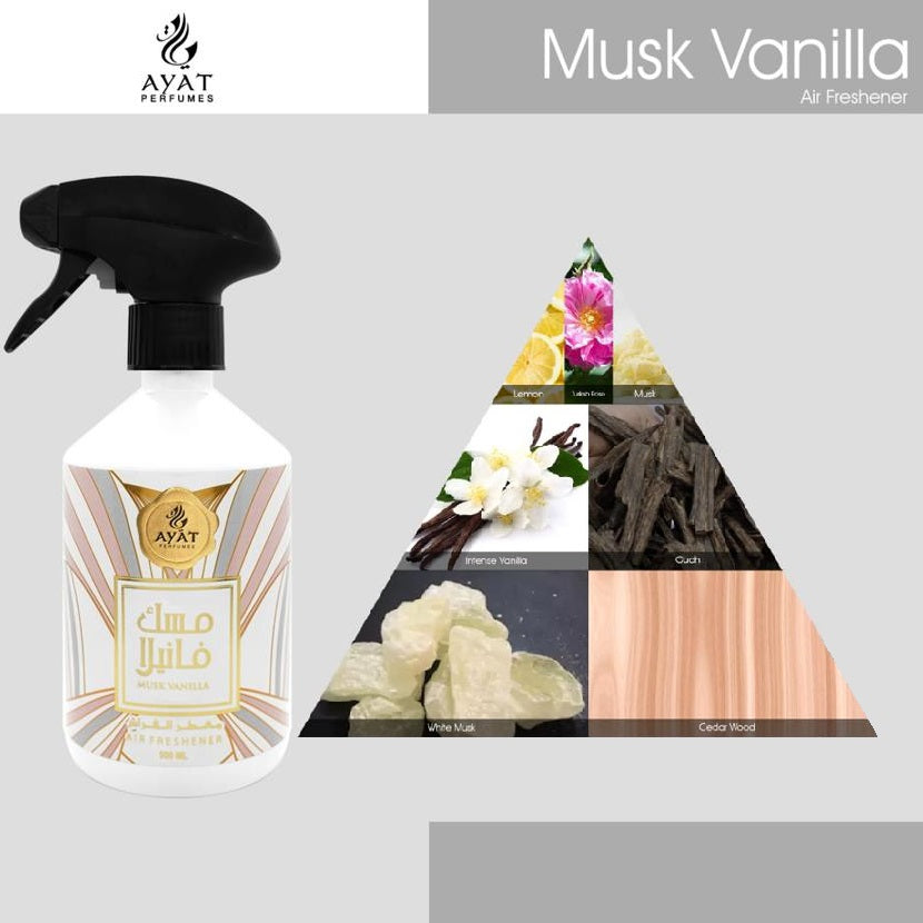 Vaporisateurs MUSK VANILLA 500ml de Ayat Perfumes