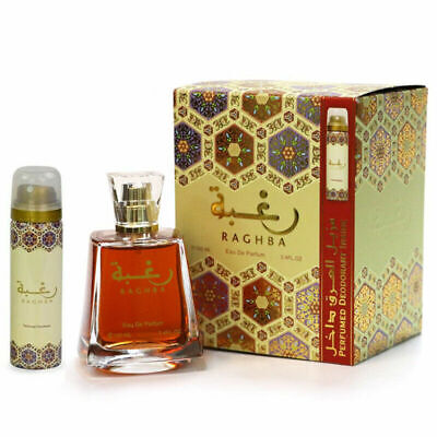 Lattafa Raghba Eau De Parfum Spray & Deodorant Spray